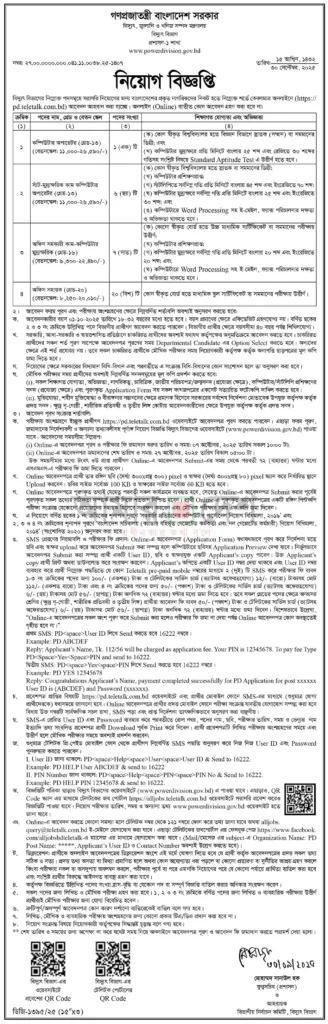 PD Job Circular 2025 Apply pd.teletalk.com.bd